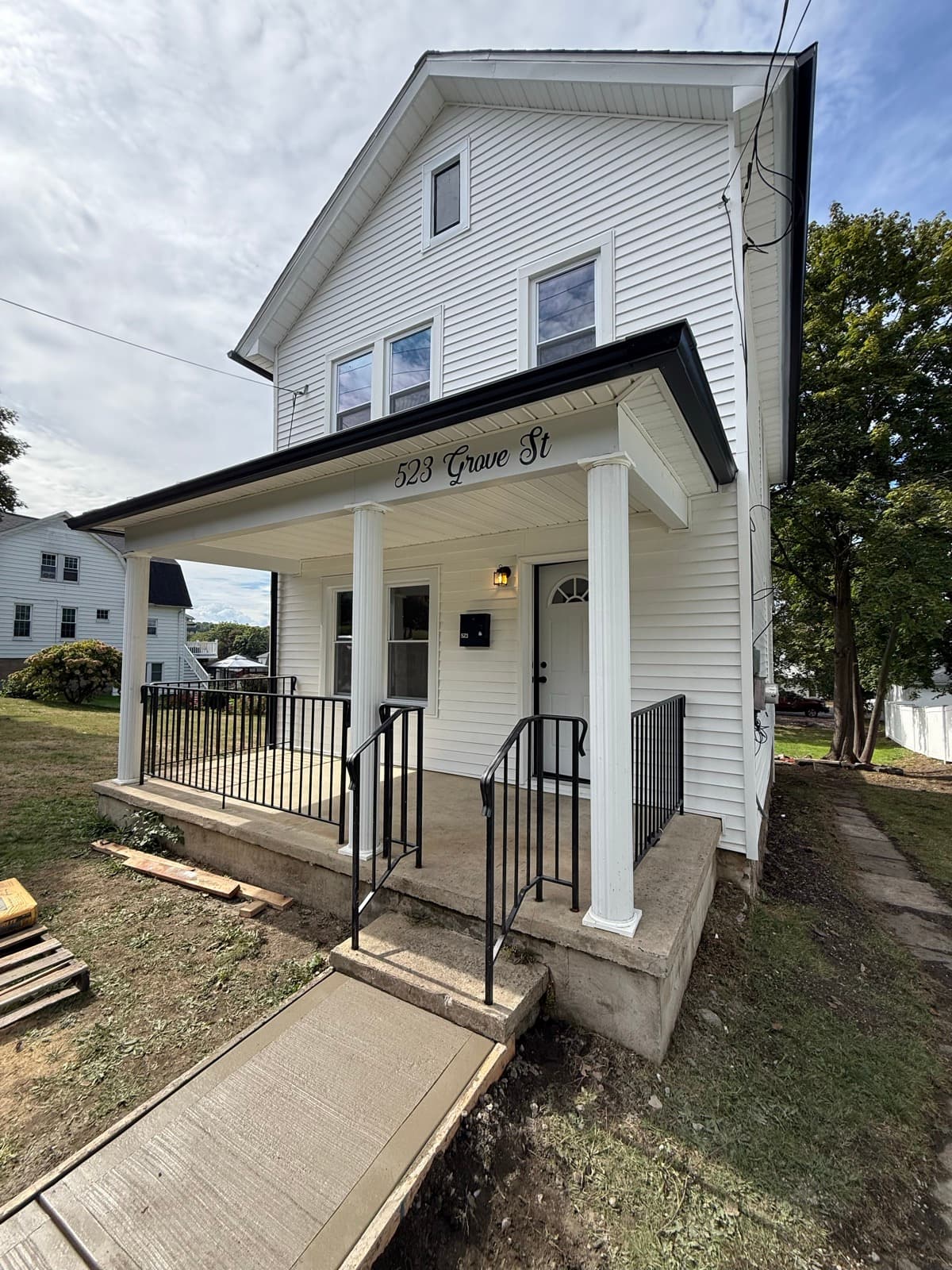 Completed renovation at 523 Grove St, Avoca PA — exterior