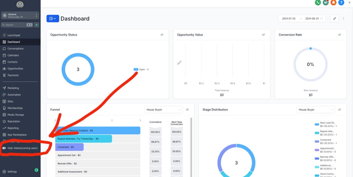 Osmenic Systems product interface